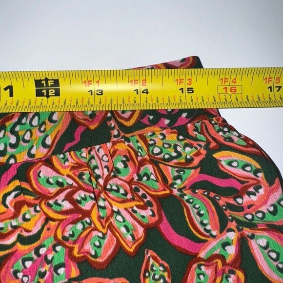 J.Crew Factory Floral Verte Fern Canyon Tiered Skirt | Medium - Picture 10 of 10